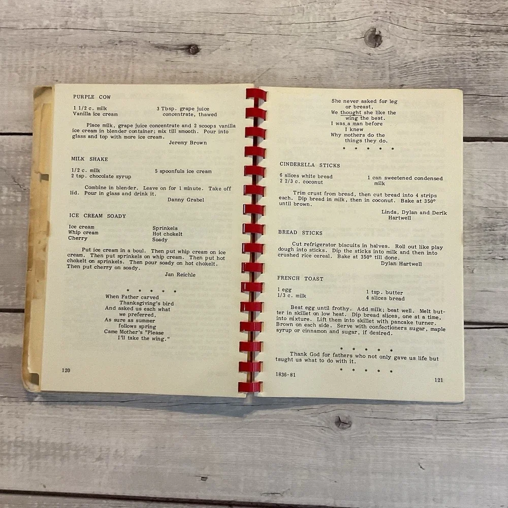 Circle Of Friends Recipe Book Cookbook Immanuel Baptist Church Hamilton‎ Ohio